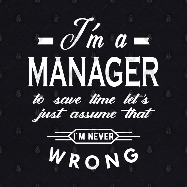 Manager - Let's assume I'm never wrong by KC Happy Shop